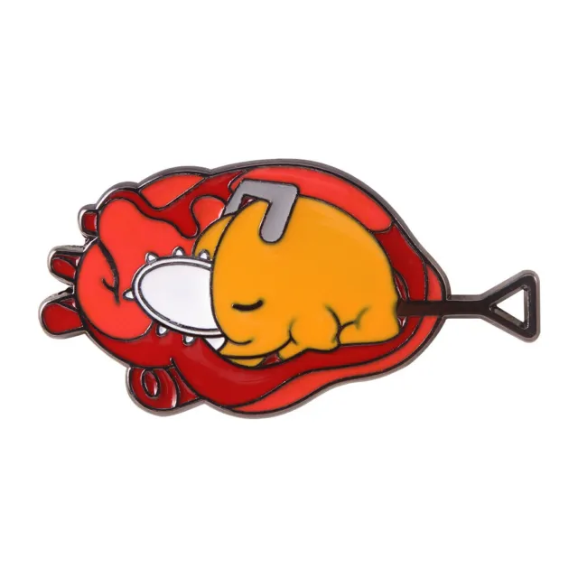 Anime Chainsaw Man Pochita Dog Cute Cartoon Enamel Alloy Lapel Badge Brooch Pin