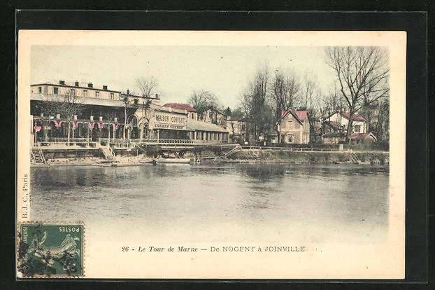 CPA Nogent, Le Tour de Marne de Nogent à Joinville