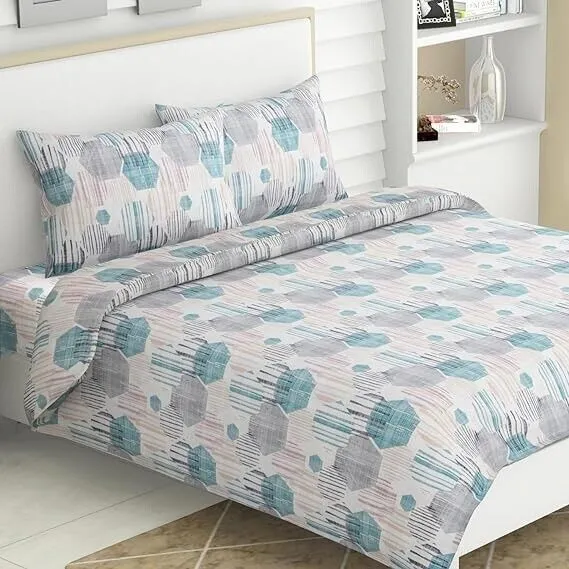 Drap de lit King Size 100 % coton avec 2 taies d'oreiller pour lit double |...