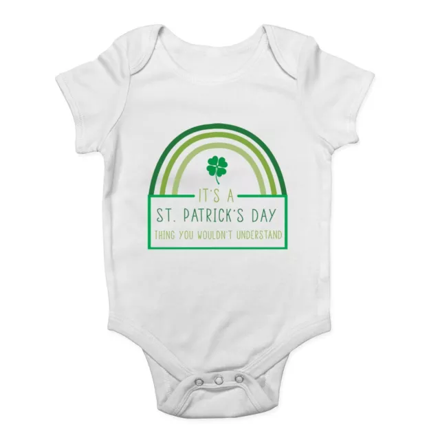 St Patricks Day Baby Grow Vest You Wouldnt Understands Bodysuit Boy Girl Gift