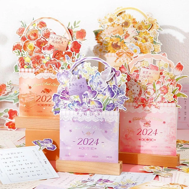 CREATIVE CUTE 2025 Calendar Gift Box Ins Style Calendar Office Desk