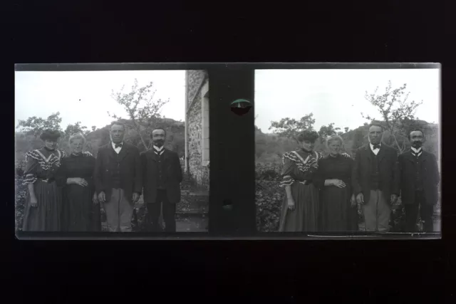 France Famille Photo NEGATIF PL51L27n11 Plaque de verre Vintage 1909