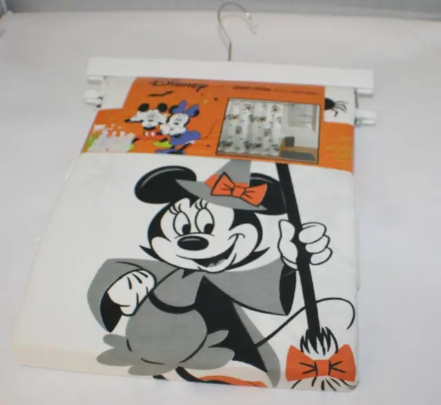 Disney Mickey & Minnie Mouse Halloween Fabric Shower Curtain 72” x 72” New NIP