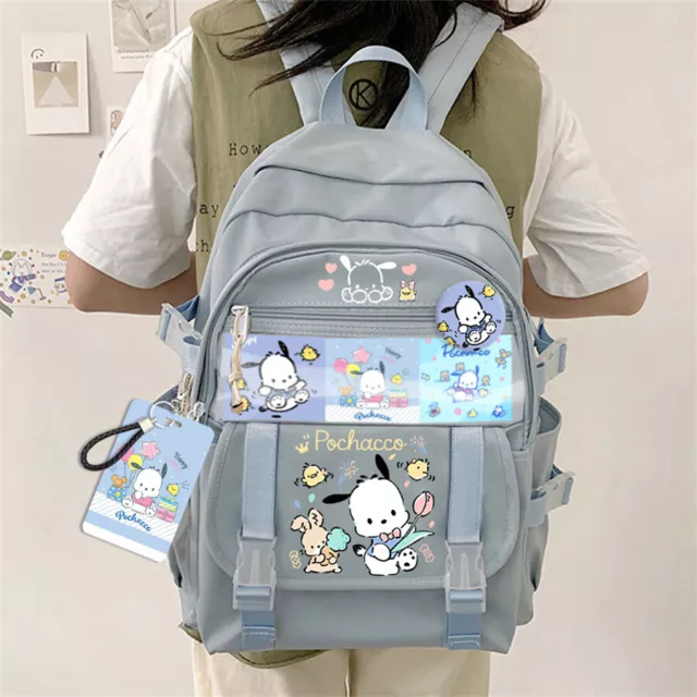 Cartoon Pochacco Casual Backpack Schoolbag Student Travel Bag Handbags Unisex