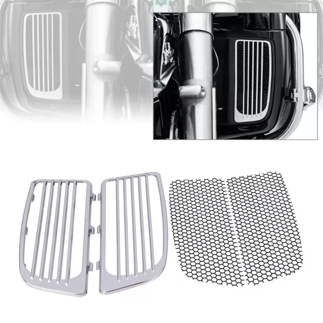 Chrome Radiator Grills and Strainers for Harley Electra Glide Low Ultra Limited FLHTKL