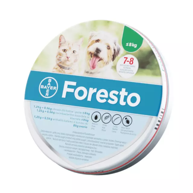 Bayer Foresto Insektizides Halsband für kleine Hunde und Katzen unter 8kg