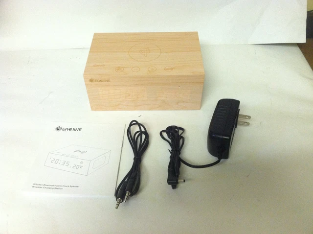 Wireless Bluetooth Stereo Speaker Clock Kit with Alarm Functions (Beige)