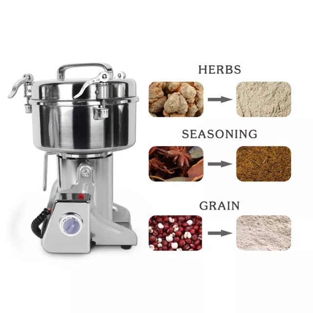 500g Herb Grain Mill Grinder Universal Pulverizer Coffee Bean Grinding Machine