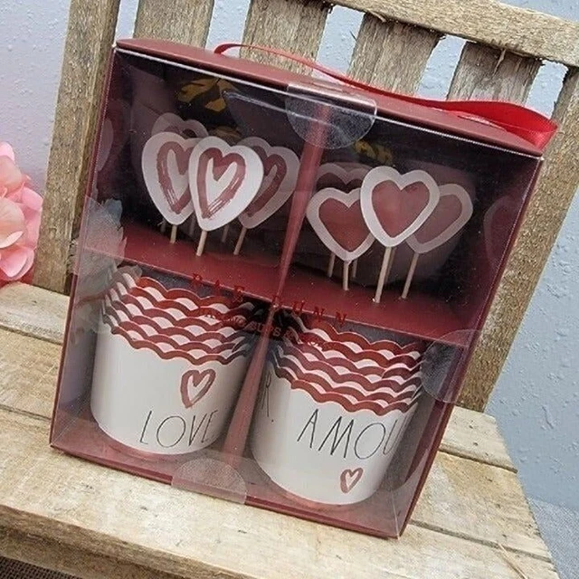 Rae Dunn Love and Amour Baking Cups Lot Valentine's Day Red Heart Cupcake Paper