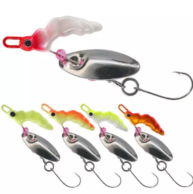 10pcs Fishing Lures Metal Spinner Baits Bass Tackle Crankbait Trout Spoon Trout