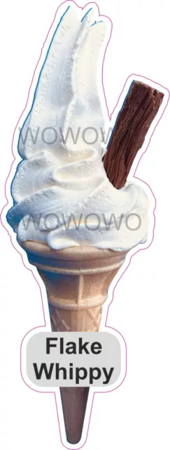 ice cream van sticker Ice Cream Cone Flake Whippy 99 decals (see variations)