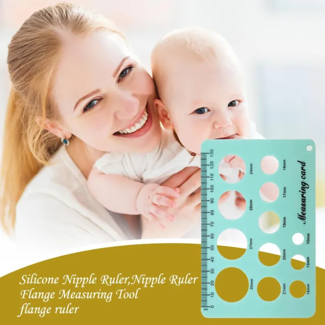 Silicone Nipple Measuring Ruler Breast Pump Measuring Card  for New Mothers