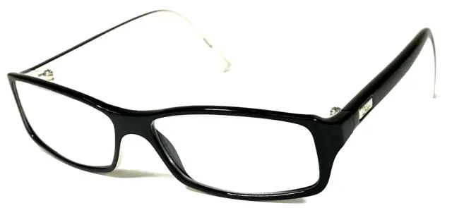 CHRISTIAN DIOR CD3048 T54 Italy Black Polish/White Eyeglasses Frame 53-13-130