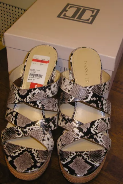 Ivanka Trump Slip on Habbie Wedge Open Toe Sandals  Size 9  NEW  NWB 3