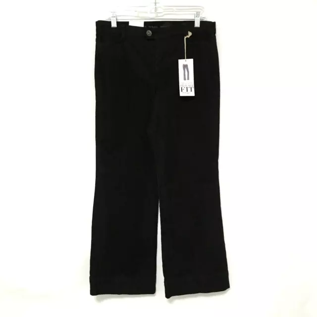 Style & Co.  Petite Short 10PS Black Tummy Control Comfort Waist Trouser Leg