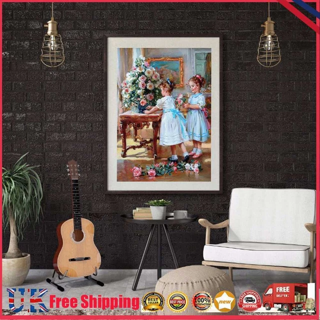 Two Sisters Oil Paint By Numbers Kit DIY Acrylic Painting Frameless Gift (B2205)