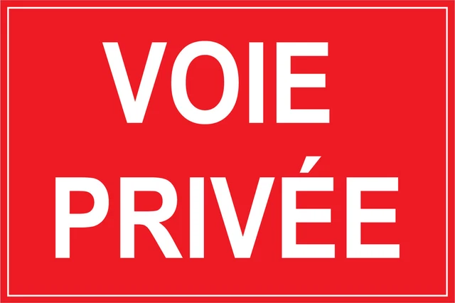Panneau De Signalisation 'IMPASSE' Ou 'PROPRIÉTÉ PRIVÉE' - Dimensions 450x300mm - PVC 3mm D'épaisseur - Neuf