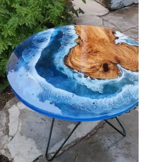 Epoxy Table Resin Top Dining Handmade Wooden Coffee Furniture Live Edge River 17