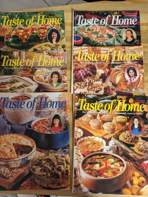 Lot 6 Vintage 1997 Taste Of Home Country Cooking Cookbook  Magazines Full Year