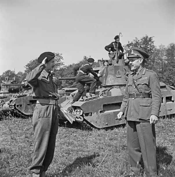 British Army officer Major General Giffard Le Quesne Martel Roy- 1941 Old Photo