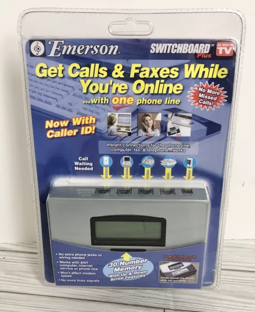 Emerson Switchboard Get Calls Faxes w/ One Phone Line As Seen on TV NEW Open Box
