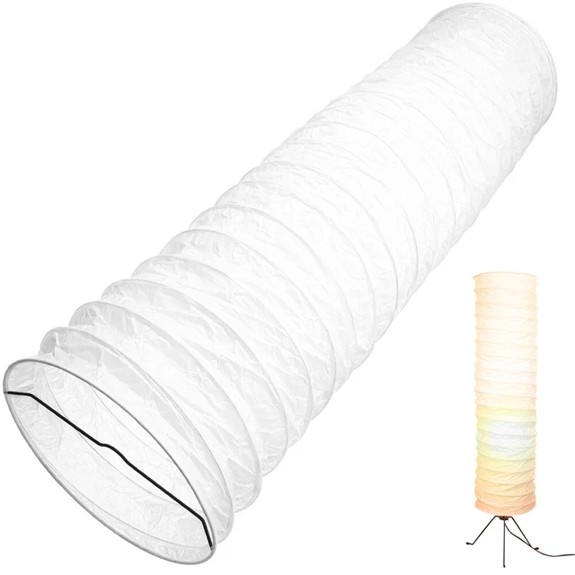 Paralume Rotondo In Carta Di Riso Henjjras – 60 Cm, Onde Irregolari, Colore Bianco