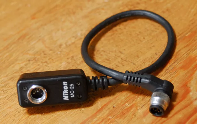 Adaptador remoto Nikon MC-25 2 pines a 10 pines D4 D3 D810 D800 D750 D850 MC25