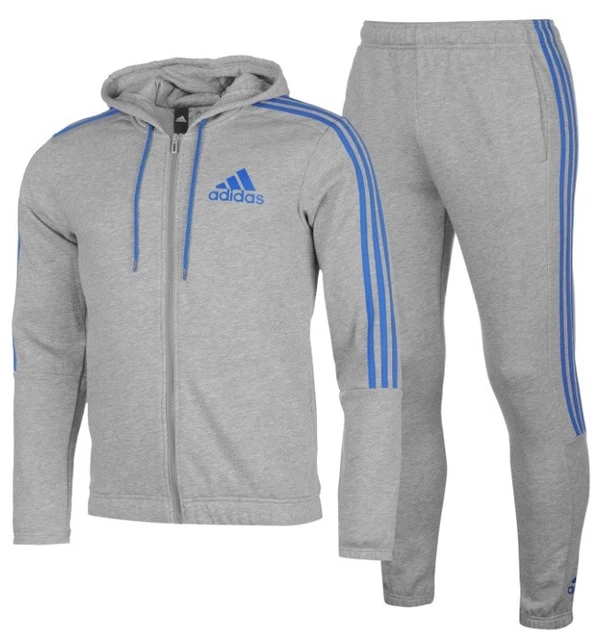 Survetement adidas gris et bleu on sale