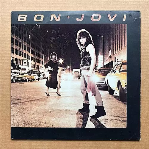 BON JOVI BON JOVI (SIGNED?) LP 1984 - nice clean record, cover has corner crease