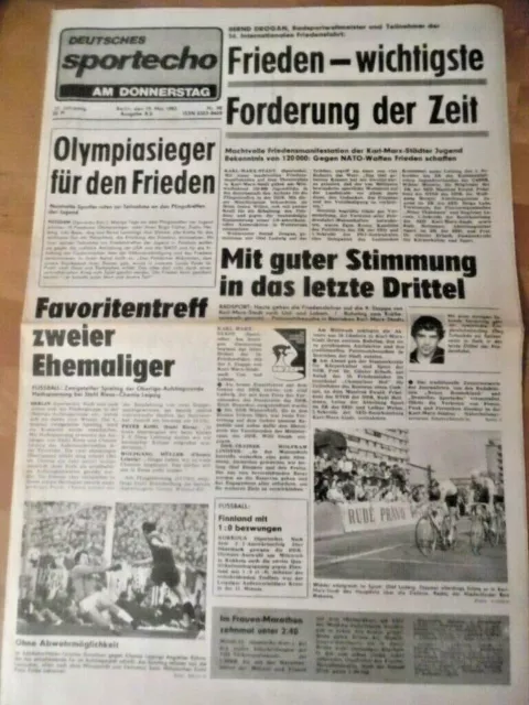 DEUTSCHES SPORTECHO 19. Mai 1983 Rad-Friedensfahrt Traktor Herzberg Judo Fußball