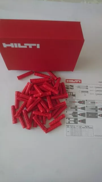 👷50 piezas tacos universales Hilti HMF, 12x60 mm, tacos HUD, ancla, nuevo, nuevo