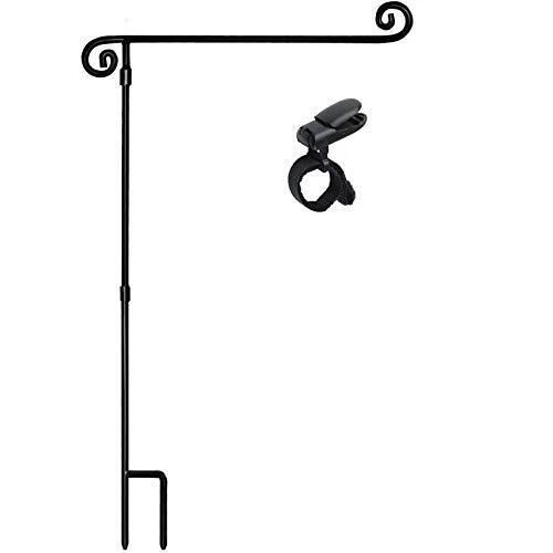 Garden Flag Stand, Yard Flag Holder,Garden Flag Hanger,Banner Pole with one 1