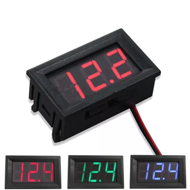 Mini LED 3-Digital Display Volt Voltage Voltmeter Panel Accurate Meter 4.5-30V