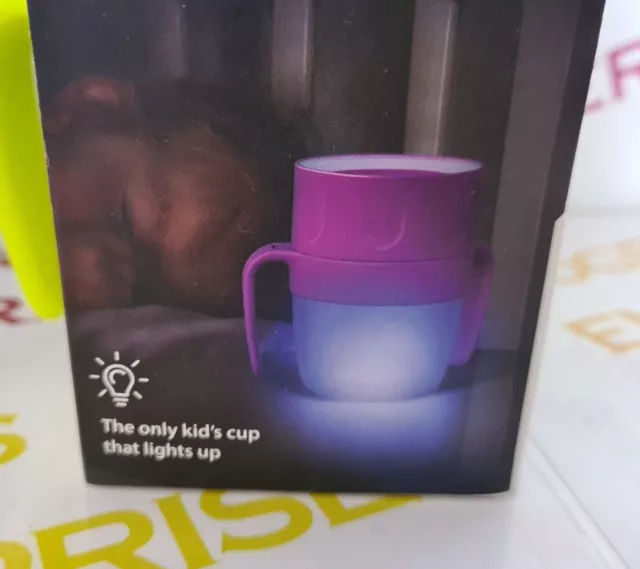 Litecup Baby - Non Spill Sippy Cup w. Nightlight & Security Ribbon, Green 2