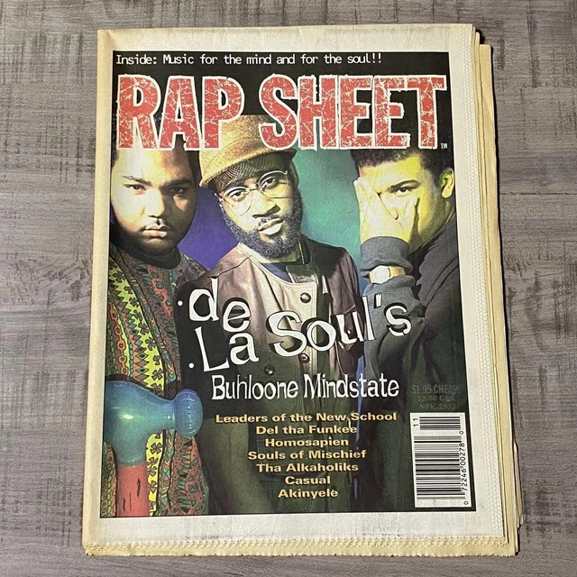 DE LA SOUL Cover - RAP SHEET Magazine Jan 1995 Hip Hop Newspaper