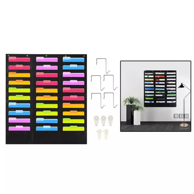 Office Door File Organizer Hanging Wall Storage Holder Pocket Chart 30Pocket