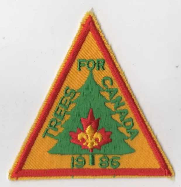 1986 Trees For Canada Boy Scout Patch RED Bdr. [INT828]