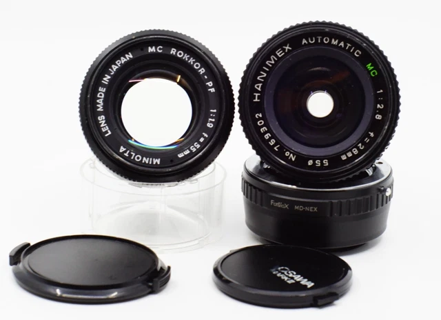 Adaptateur de monture Sony pour objectif Minolta MD MC vers MA sans