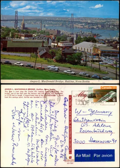 Halifax (Nova Scotia) Panorama - Angus L. MacDonald Bridge, Nova Scotia 1986