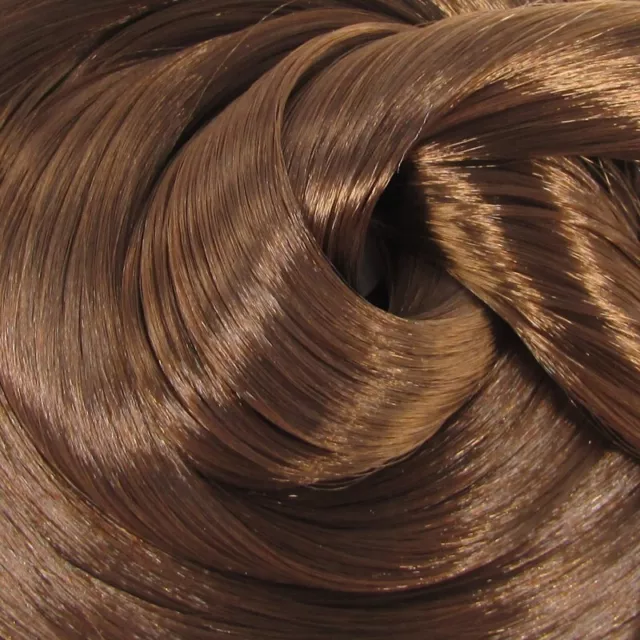 Nylon Doll Hair - Chocolate Brown for Rerooting Custom Dolls, Doll Rehair