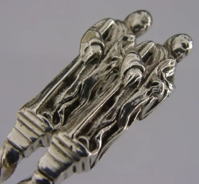 VICTORIAN ENGLISH APOSTLE SERVING SPOONS STERLING SIVER 1897 ANTIQUE 98g 3