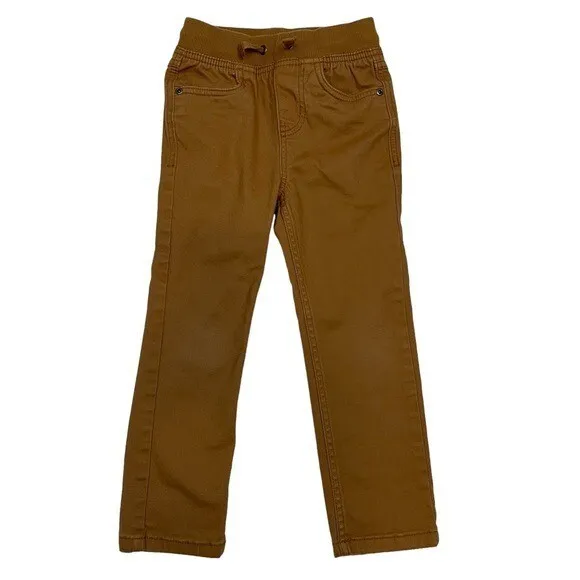Hanna Andersson Boys Pull-On Kickstart Slim Pants Brown Size 5 110 CM