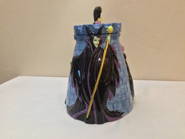 DISNEY VILLAINS COOKIE Jar Maleficent, Ursula Evil Queen And Diablo 11