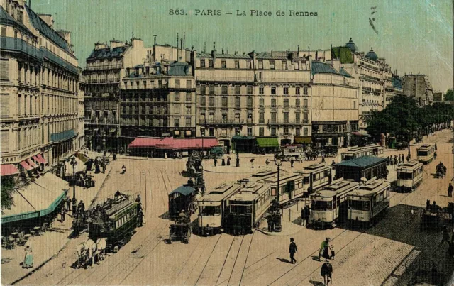 CPA - Paris - La Place de Rennes