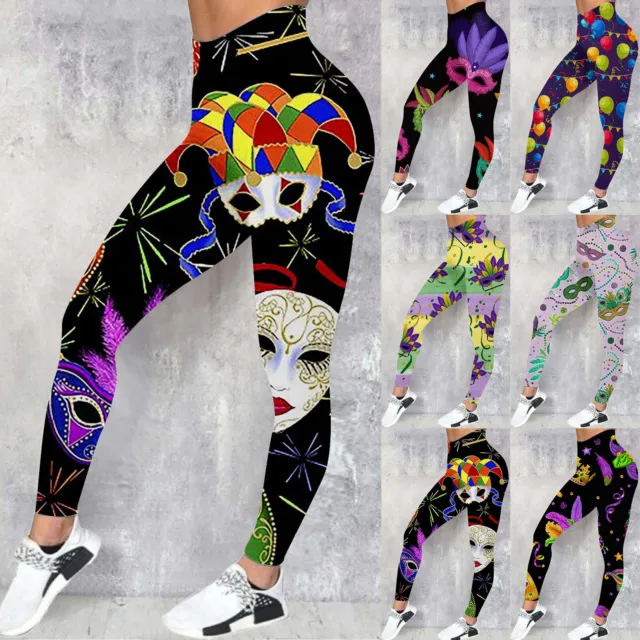 Women's Carnival Print Casual Sports Yoga Pants Fashion Leggings