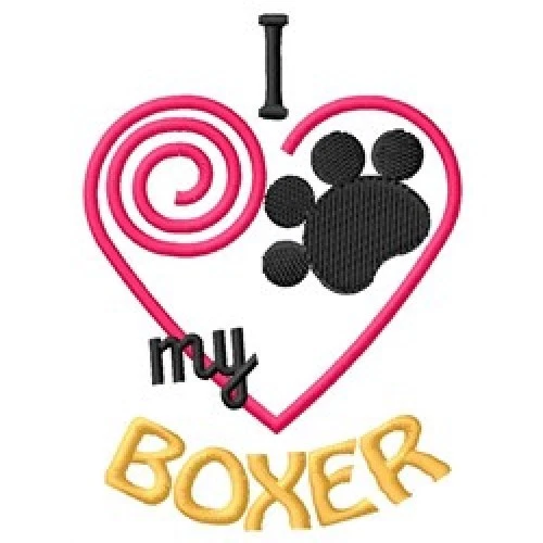 I "Heart" My Boxer Sweatshirt 1431-2 Sizes S - XXL