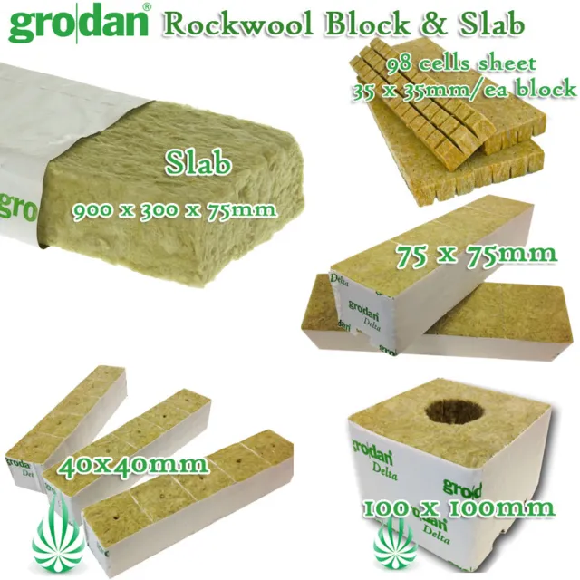 Hydroponic Grow Grodan Rockwool Block Media Slab Medium Growing Seedling Cutting