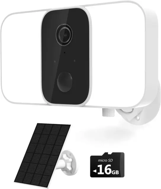 Z-Edge Floodlight Camera, Security Cameras Wireless Outdoor with Solar Panel Cam