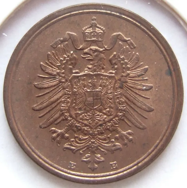 Moneta Reich Tedesco Impero Tedesco 1 Pfennig 1887 E IN Brillant uncirculated 2