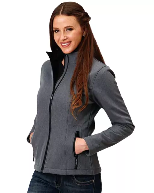 Roper Women's Softshell Fleece Lined Jacket - Plus Grey 1X